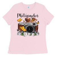 Photographer Floral Butterfly Film Roll Vintage Camera Ladies Tee | Teevron