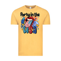 Vintage Mustard party in the usa Vintage Tee - MaliasSmallBusiness