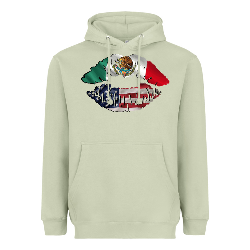 Mexico Usa Lips Heavyweight Hoodie by TumblerDesignByShophia | Teevron