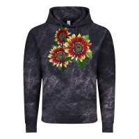 Cloud Black Florenza Sunflower Vintage Hoodie - LillyAllenDesigns