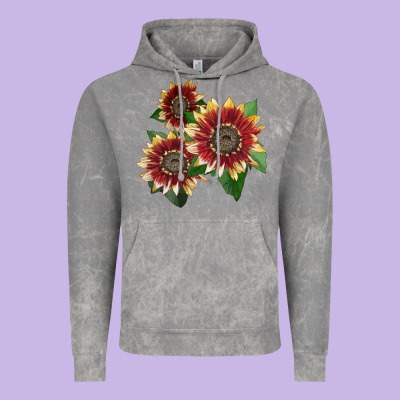 Florenza Sunflower Vintage Hoodie Designed By Lillyallendesigns