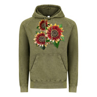 Vintage Olive Florenza Sunflower Vintage Hoodie - LillyAllenDesigns