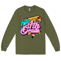 Army Green hello 4th grade Long Sleeve Tee - JahusDesignShop
