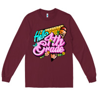 Burgundy hello 4th grade Long Sleeve Tee - JahusDesignShop