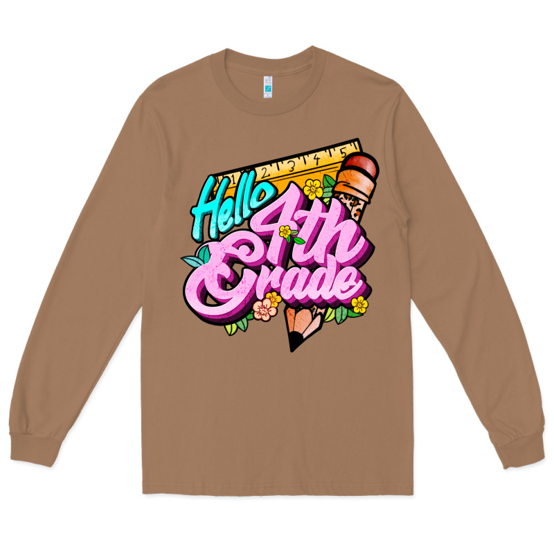 Hello 4th Grade Long Sleeve Tee by JahusDesignShop | Teevron