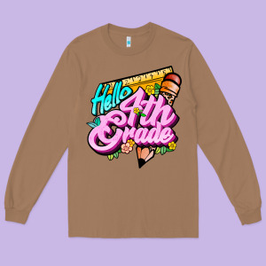 Hello 4th Grade Long Sleeve Tee Designed By Jahusdesignshop