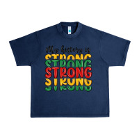 Navy my history is strong Urban Heavy Tee - MaliasSmallBusiness