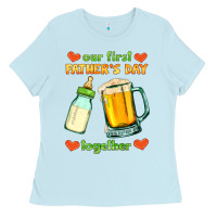 Baby Blue our first father's day together Ladies Tee - HRA Design Shop