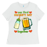 White our first father's day together Ladies Tee - HRA Design Shop