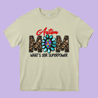Autism Heavy Core Tee Designed By Cowhidedigitalart