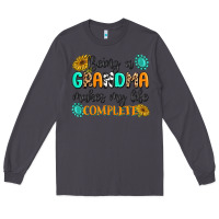 Smoke Being a Grandma Makes My Life Complete Long Sleeve Tee - MaliasSmallBusiness