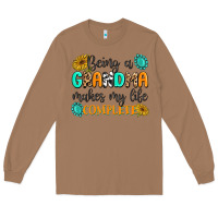 Toasted Coconut Being a Grandma Makes My Life Complete Long Sleeve Tee - MaliasSmallBusiness