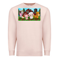 Pale Pink cute farm animals Premium Sweatshirt - TumblerDesignByShophia