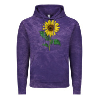 Cloud Purple Sunray yellow sunflower Vintage Hoodie - LillyAllenDesigns