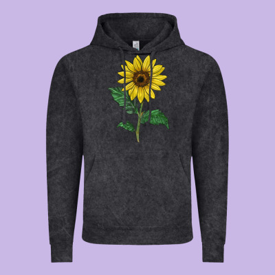 Sunray Yellow Sunflower Vintage Hoodie Designed By Lillyallendesigns