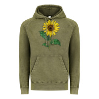 Vintage Olive Sunray yellow sunflower Vintage Hoodie - LillyAllenDesigns