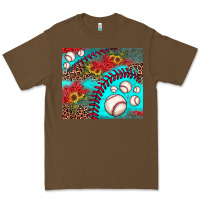 Cacao baseball leopard turquoise sunflower Premium Tee - JahusDesignShop