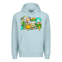 Blue Mist Football coffee cups Premium Hoodie - HowdyJamesFarm
