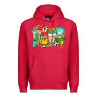 Cardinal Football coffee cups Premium Hoodie - HowdyJamesFarm
