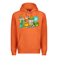Carrot Football coffee cups Premium Hoodie - HowdyJamesFarm