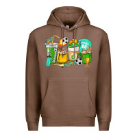 Chestnut Football coffee cups Premium Hoodie - HowdyJamesFarm
