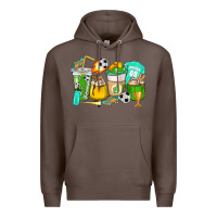 Coffee Football coffee cups Premium Hoodie - HowdyJamesFarm