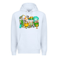 White Football coffee cups Premium Hoodie - HowdyJamesFarm