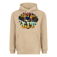 Mushroom Let's get lit America Eagle 4th of july Heavyweight Hoodie - HowdyJamesFarm