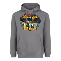 Storm Let's get lit America Eagle 4th of july Heavyweight Hoodie - HowdyJamesFarm
