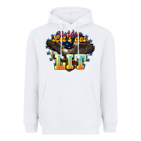 White Let's get lit America Eagle 4th of july Heavyweight Hoodie - HowdyJamesFarm