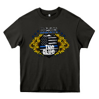 Asphalt back the blue Heavy Core Tee - CowhideDigitalArt