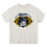 Cream back the blue Heavy Core Tee - CowhideDigitalArt