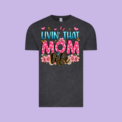 Livin' That Mom Life Vintage Tee Designed By Jahusdesignshop