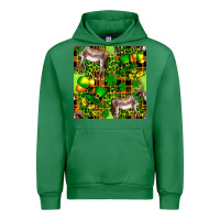 Emerald St. Patrick's Donkey With Leprechaun Urban Hoodie - FaDigitalArtStudio