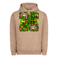 Pigment Burro St. Patrick's Donkey With Leprechaun Urban Hoodie - FaDigitalArtStudio