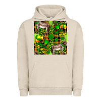 Pigment French Oak St. Patrick's Donkey With Leprechaun Urban Hoodie - FaDigitalArtStudio