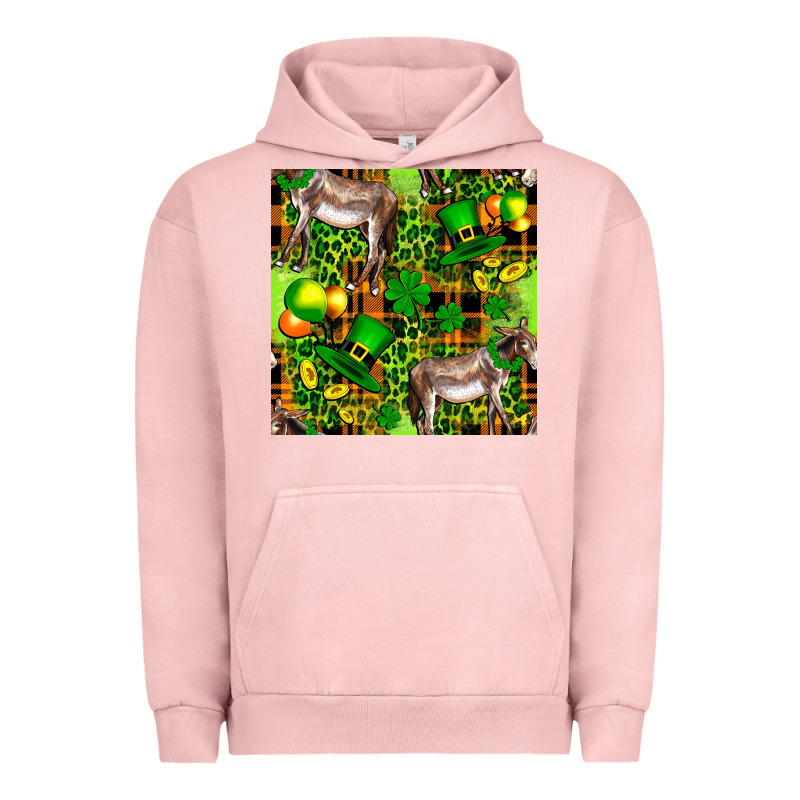 St. Patrick's Donkey With Leprechaun Urban Hoodie by FaDigitalArtStudio | Teevron