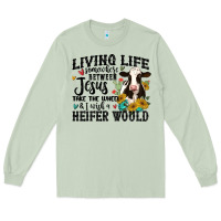 Matcha living life somewhere between jesus take the wheel Long Sleeve Tee - MaliasSmallBusiness