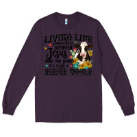 Plum living life somewhere between jesus take the wheel Long Sleeve Tee - MaliasSmallBusiness