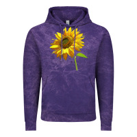 Cloud Purple sunflower Vintage Hoodie - LillyAllenDesigns