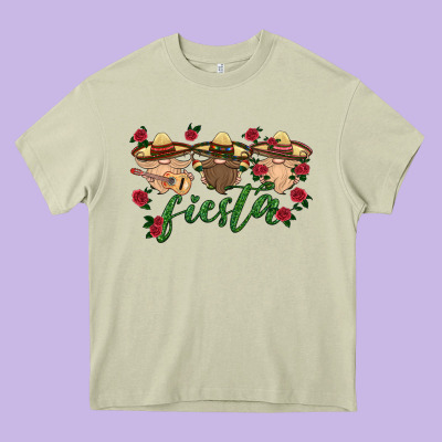Fiesta Mexico Gnome Heavy Core Tee Designed By Hra Design Shop
