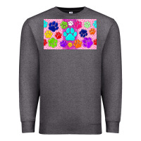 Charcoal Heather paw print Premium Sweatshirt - TumblerDesignByShophia
