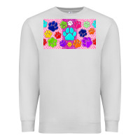 Dove Grey paw print Premium Sweatshirt - TumblerDesignByShophia