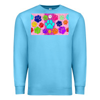 Ocean Blue paw print Premium Sweatshirt - TumblerDesignByShophia