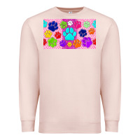 Pale Pink paw print Premium Sweatshirt - TumblerDesignByShophia