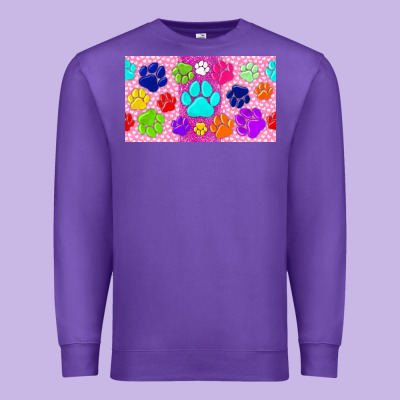 Paw Print Premium Sweatshirt Designed By Tumblerdesignbyshophia