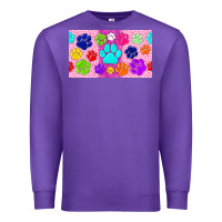 Purple paw print Premium Sweatshirt - TumblerDesignByShophia