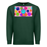 Sports Green paw print Premium Sweatshirt - TumblerDesignByShophia