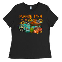 Black pumpkin farm Ladies Tee - RacoonDesign