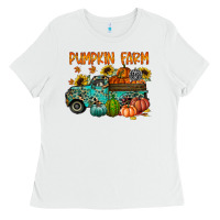 White pumpkin farm Ladies Tee - RacoonDesign